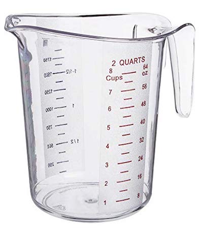 how many quarts in a cup
